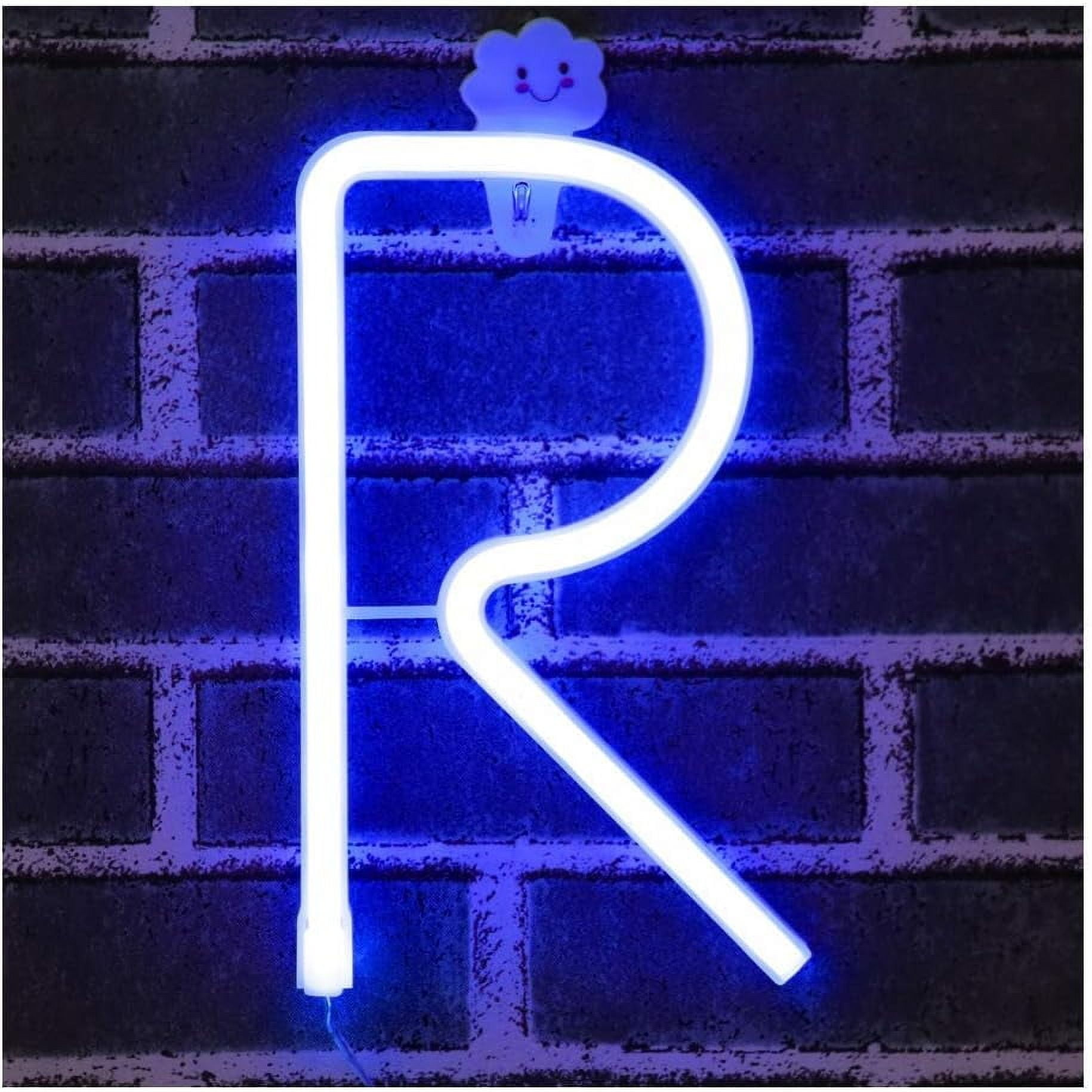 Huiyi Neon Letter, LED Alphabet Letter Lights Battery and USB Operated ...