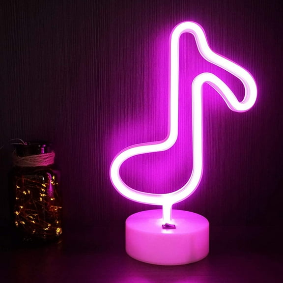 Huiyi Neon Light Base, Beast Head Lights Neon Signs - Beast Head Neon Light for Bedroom,Tabletop Decor - Battery/USB Powered Pink LED Beast Head Light