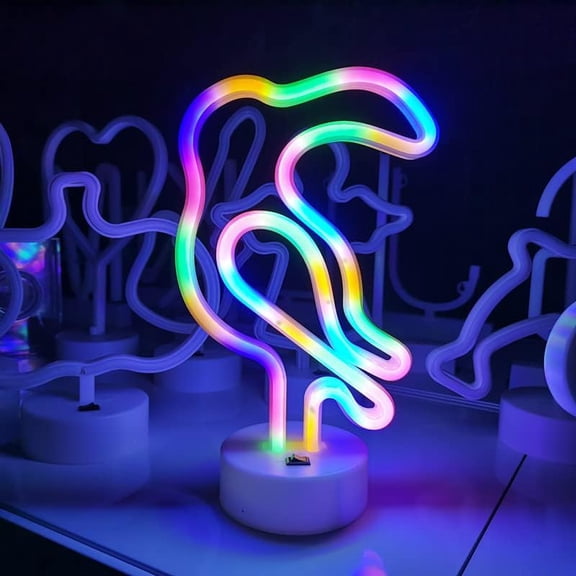 Huiyi Neon Light Base, Cherry Lights Neon Signs - Cherry Neon Light for Bedroom,Tabletop Decor - Battery/USB Powered Colour LED Cherry Light