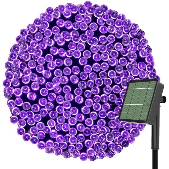 Huiyi Solar Christmas Light String, 100M 1000 LED Outdoor Light String 8 Modes Waterproof Solar String Lights for Trees Patio Fence Party Christmas Decor