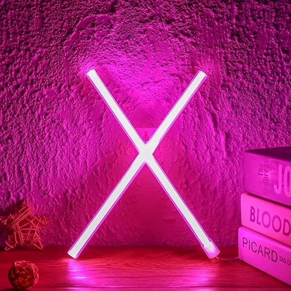 Huiyi Upgraded Version Neon Letter, LED Alphabet Letter Lights USB Operated Pink Alphabet Light Neon Sign Decorative Light up Words Letters Lights