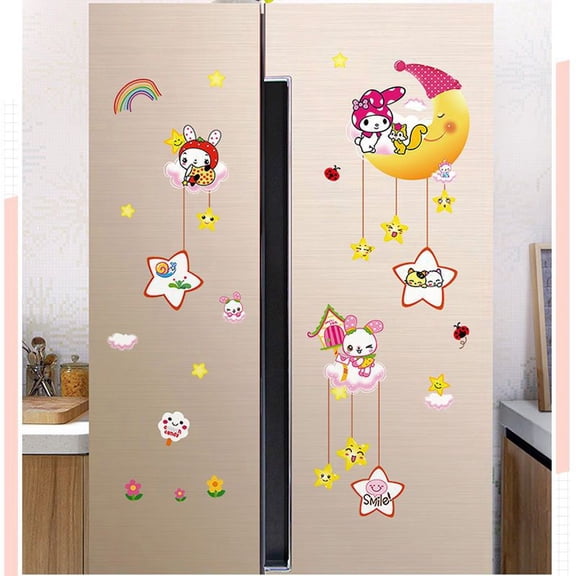 Huizhicai Removable Refrigerator Wall Sticker - Kitchen Cabinet, Fridge, Bedroom, Living Room Decorative Decal