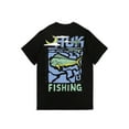 thumbnail image 1 of Huk Men's 100% Cotton 180g White Short-Sleeve T-Shirt with Vibrant Sea Fish Print - Relaxed Fit, Round Neck, Machine Washable, Perfect for Outdoor Fishing and Casual Wear, Fishing Gear, 1 of 10