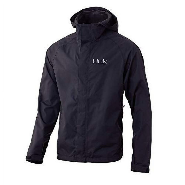 Huk Men's Gunwale Rain Water & Wind Proof Jacket, Black, Small 