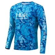 Huk Mens Icon X Camo Current North Drop Small Long Sleeve Shirt