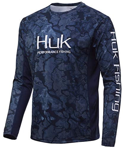 Huk Men's Icon X Camo Long Sleeve Performance Fishing Shirt, PEI