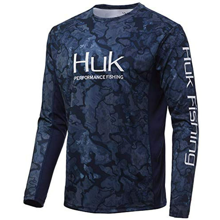 Huk Men's Icon X Camo Long Sleeve Performance Fishing Shirt, PEI-Fade, 3X- Large 