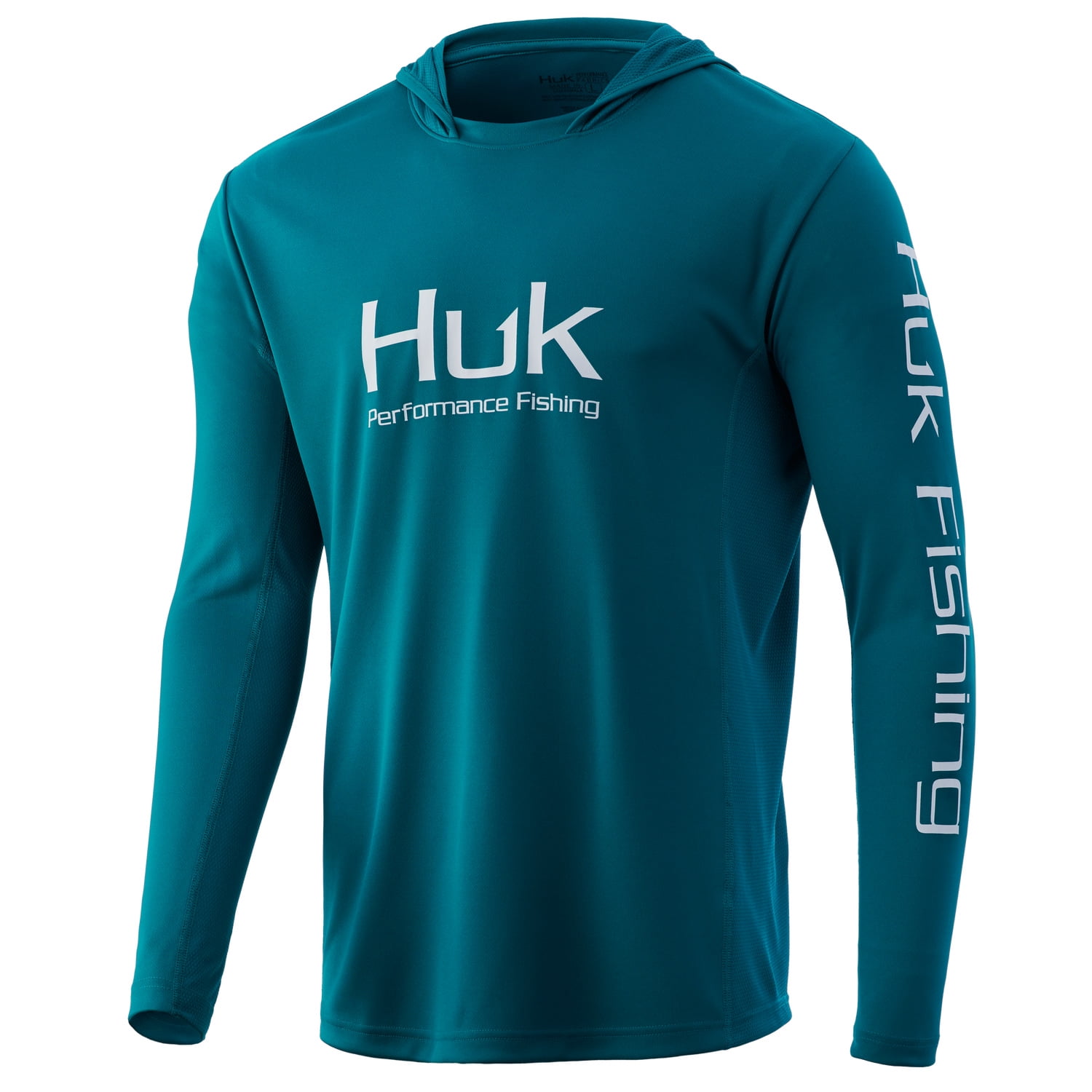 Huk Men's Icon X Deep Lake Medium Solid Long Sleeve