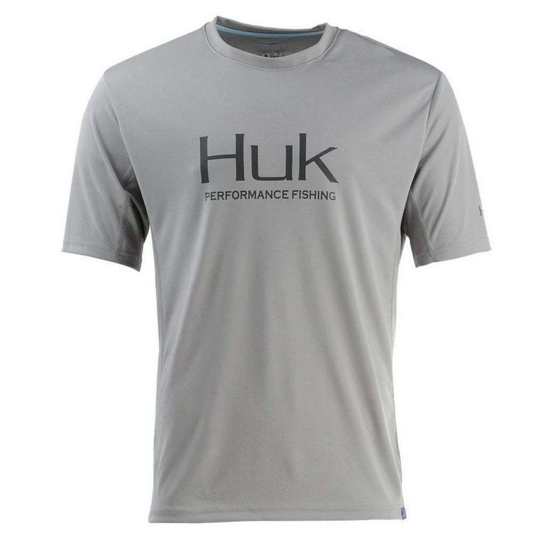 Huk Men's Icon X Gray Small Short Sleeve Shirt 