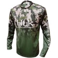 thumbnail image 1 of HUK Men's Standard Icon X Long Sleeve Performance Fishing Shirt, Hunt Club Camo-Refraction Camo Fade, Small, 1 of 2