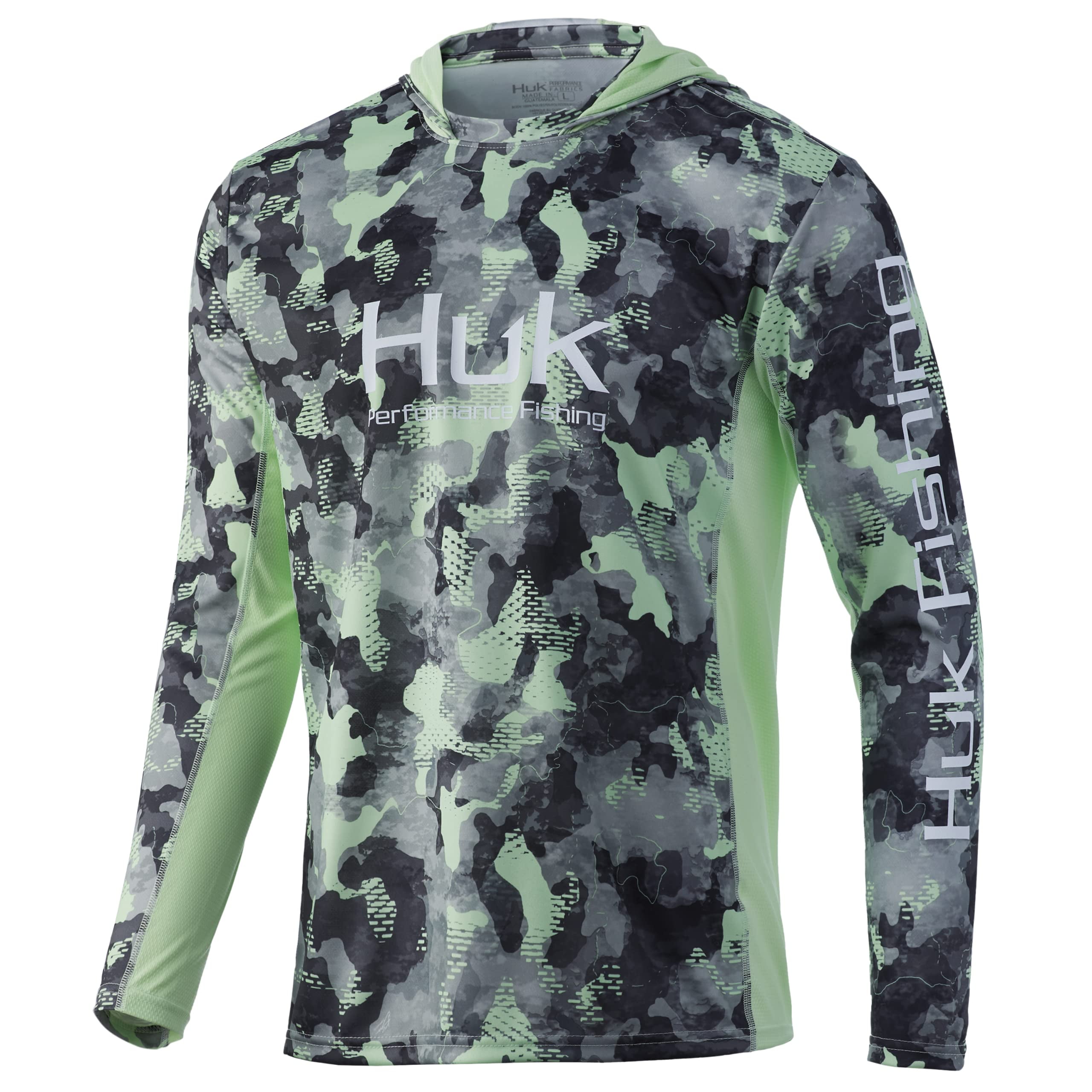 Huk Men's Icon X KC Refraction Camo Hoodie Performance Shirt (New Superior,  Medium) 