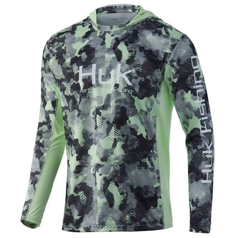 Huk Men's Icon X KC Refraction Camo Hoodie Performance Shirt (New
