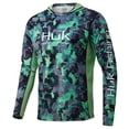 thumbnail image 1 of HUK Men's Icon X Camo Hoodie UPF 50+ Long-Sleeve Fishing Shirt, New Superior, Small, 1 of 2