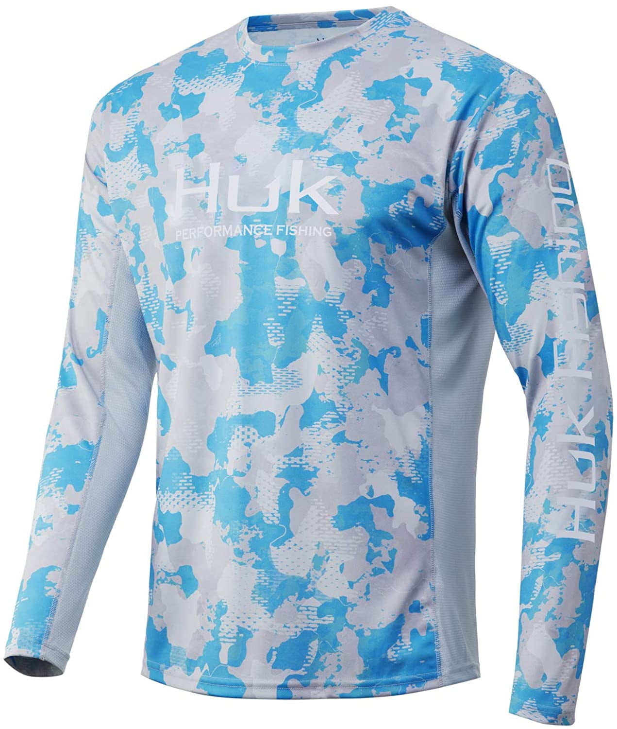 Huk Men's Icon X KC Refraction Camo Inshore Large Long-Sleeve Shirt 
