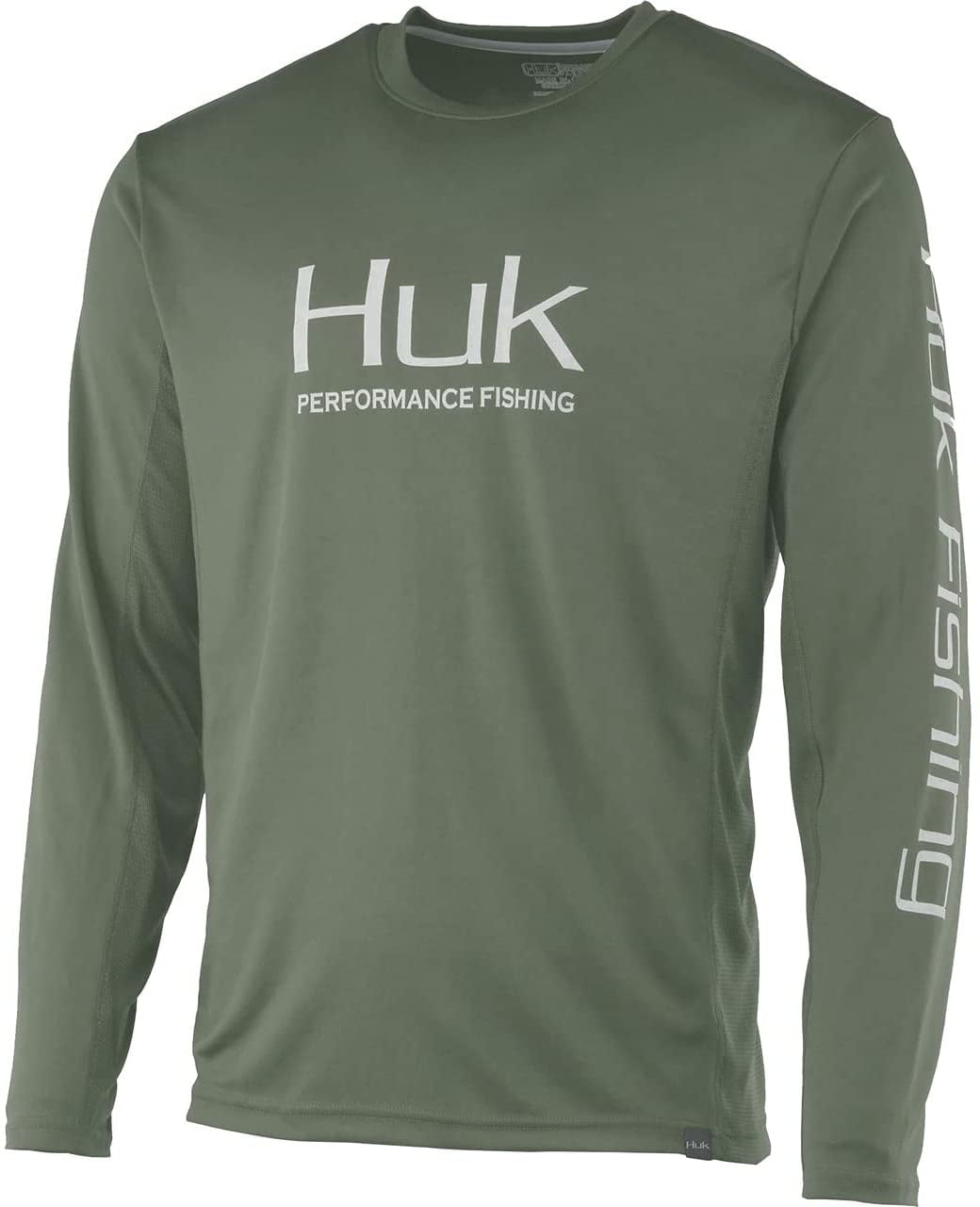 Huk Men's Icon X Kalamata Olive Small Performance Fishing Long Sleeve Shirt  