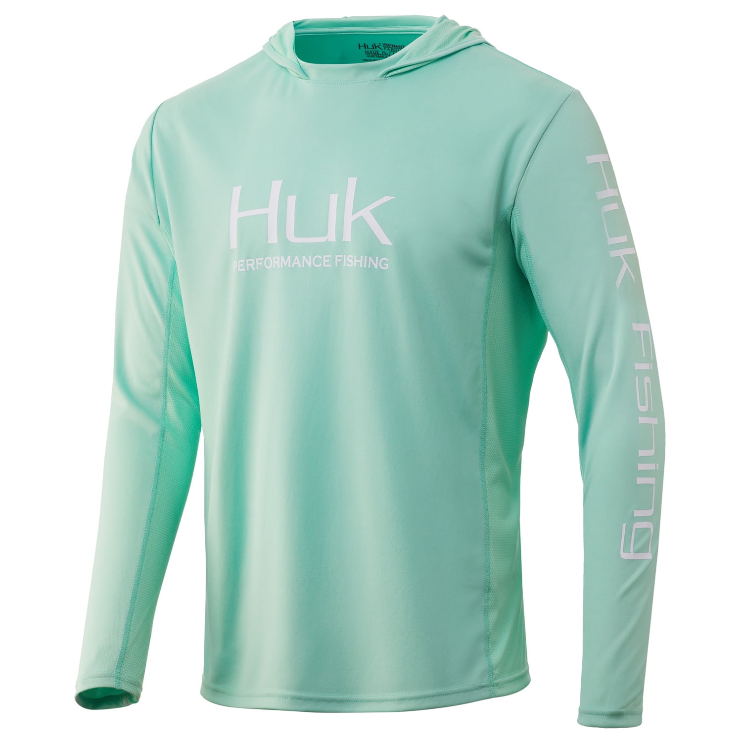 Huk Men's Icon X Lichen Small Solid Long Sleeve Performance Fishing Hoodie  