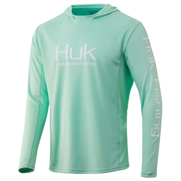 Huk Men's Icon X Lichen X-Large Solid Long Sleeve Performance Fishing Hoodie  