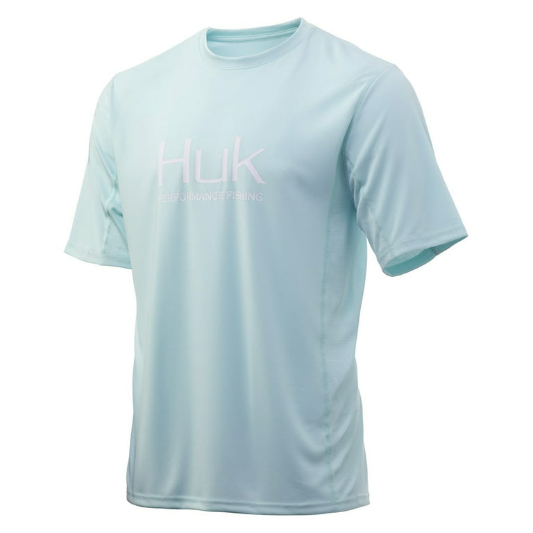 Huk Men's Icon X Seafoam Small Short Sleeve Performance Fishing Shirt 