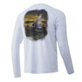thumbnail image 1 of Huk Men's KC Just Teasin Pursuit Performance Shirt (Just Teasin' - White, Small), 1 of 2