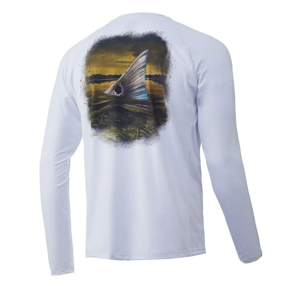 Huk Men's KC Just Teasin Pursuit Performance Shirt (Just Teasin' - White, Small)