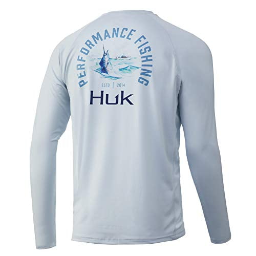 HUK Men's Marlin Pursuit Plein Air, Small Long Sleeve Shirt