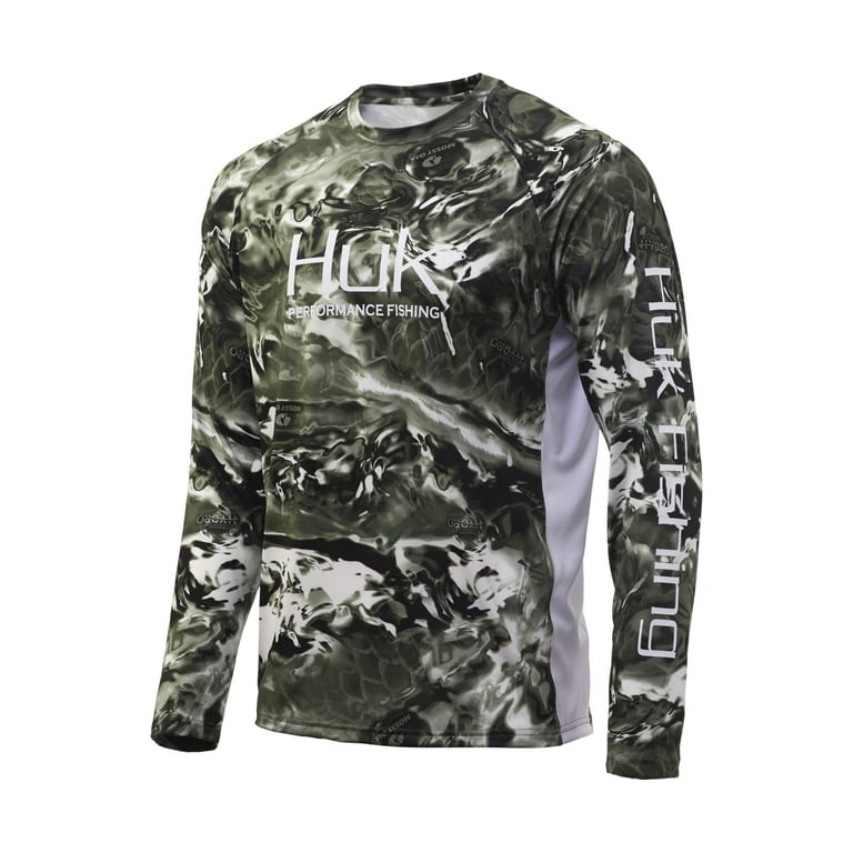 Huk Men's Mossy Oak Pursuit Long Sleeve Performance Shirt (Mossy