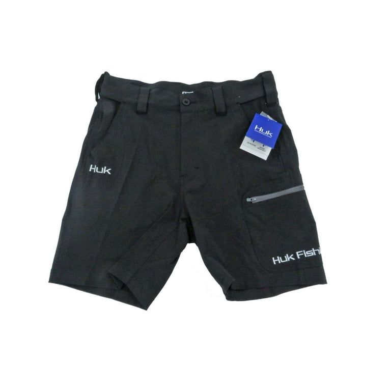 Huk Men's Next Level 7 Black Large Performance Fishing Shorts