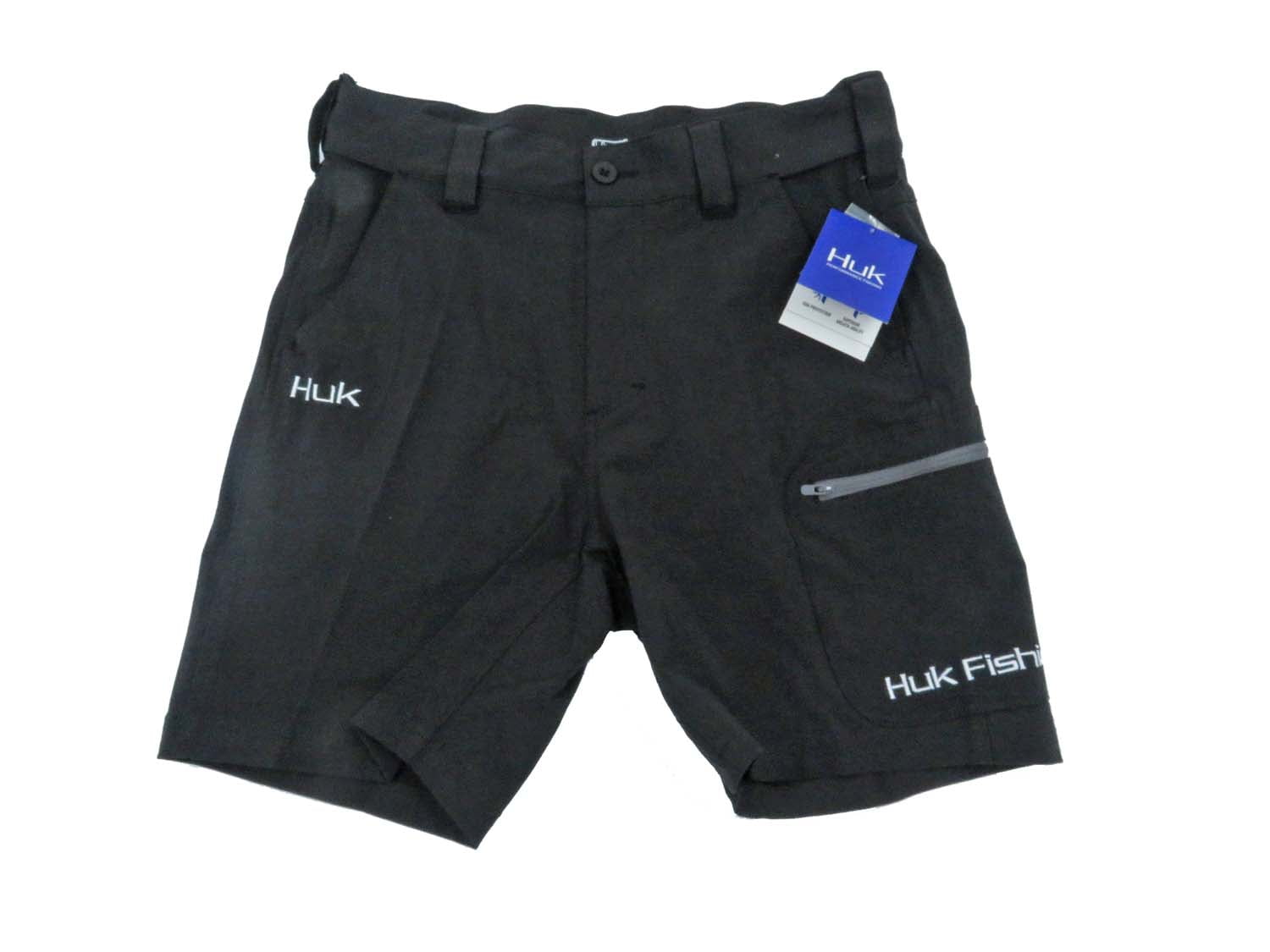 Huk Men's Next Level 7 Black XX-Large Performance Fishing Shorts 