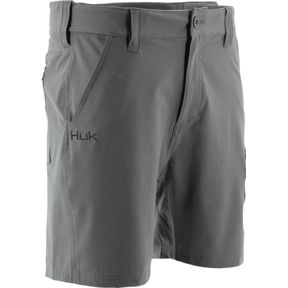 HUK MEN'S NEXT LEVEL QUICK-DRYING PERFORMANCE FISHING SHORTS SIZE: M - CHARCOAL