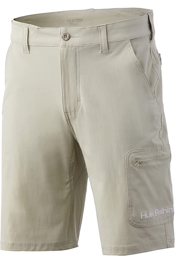 Men's Next Level Khaki Medium 10.5" Performance Fishing Shorts