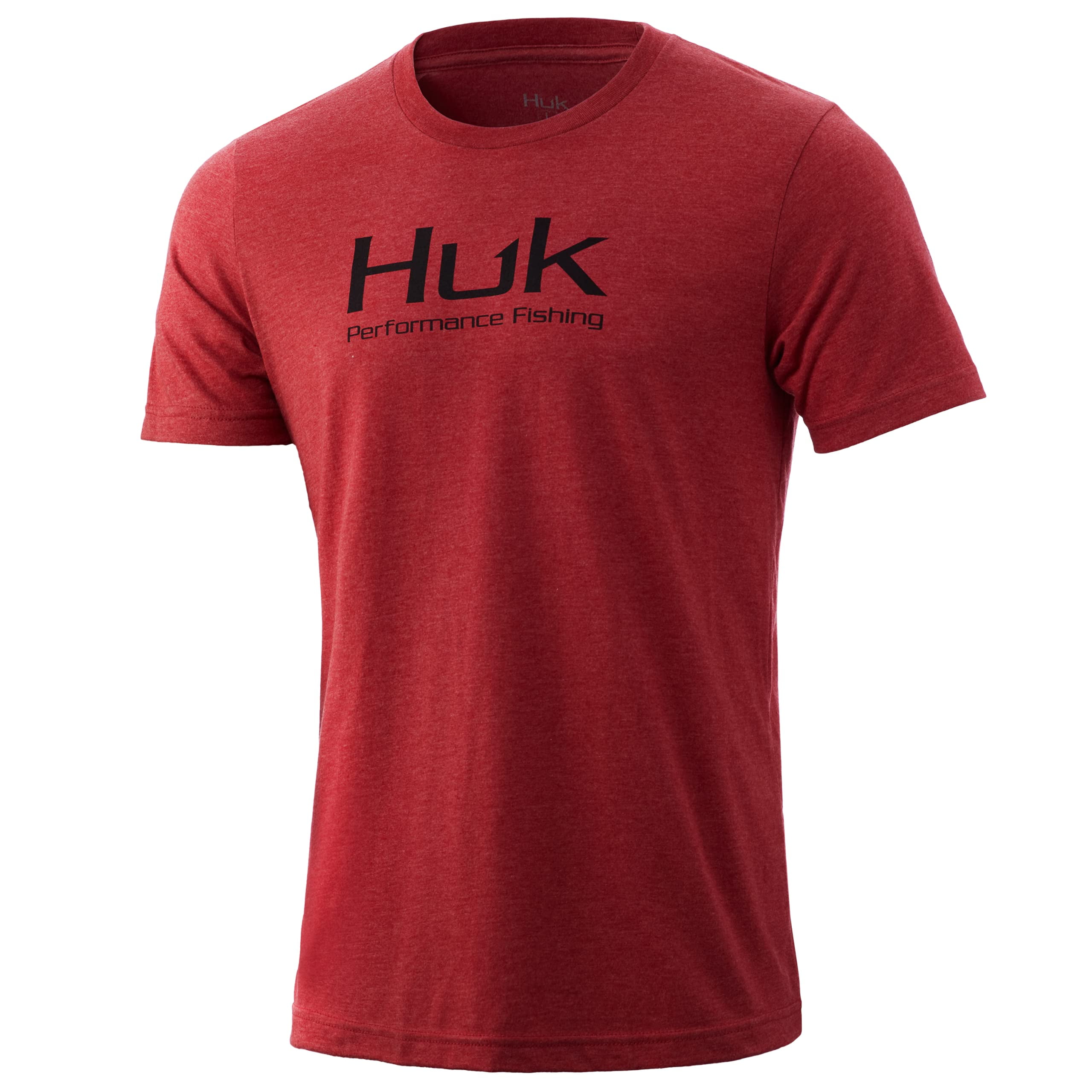 Huk Men's Performance Short Sleeve Fishing Tee (Blood Red Heather