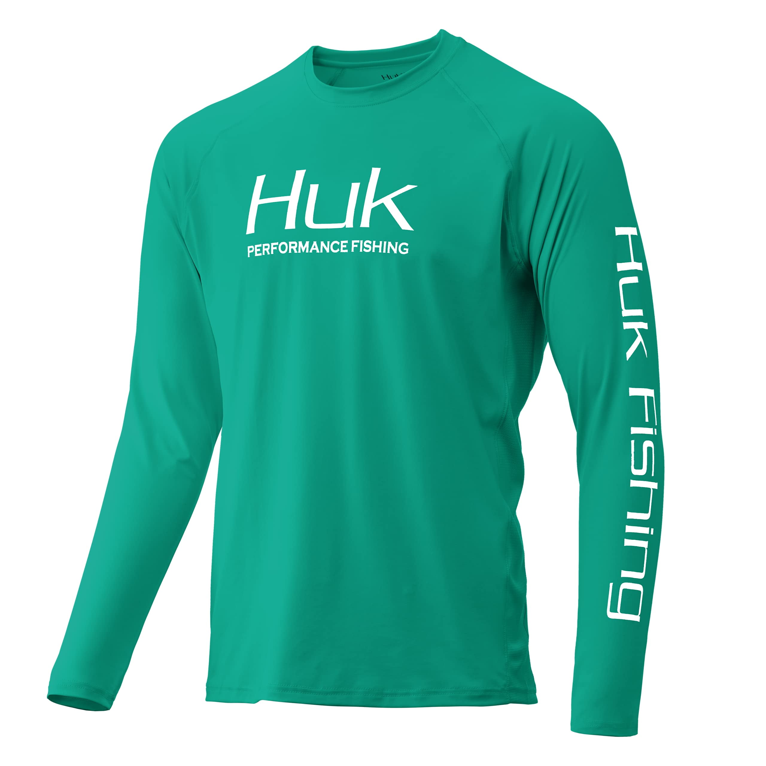 Huk Men's Pursuit Vented Long Sleeve Performance Shirts (Emerald, 3X-Large)  