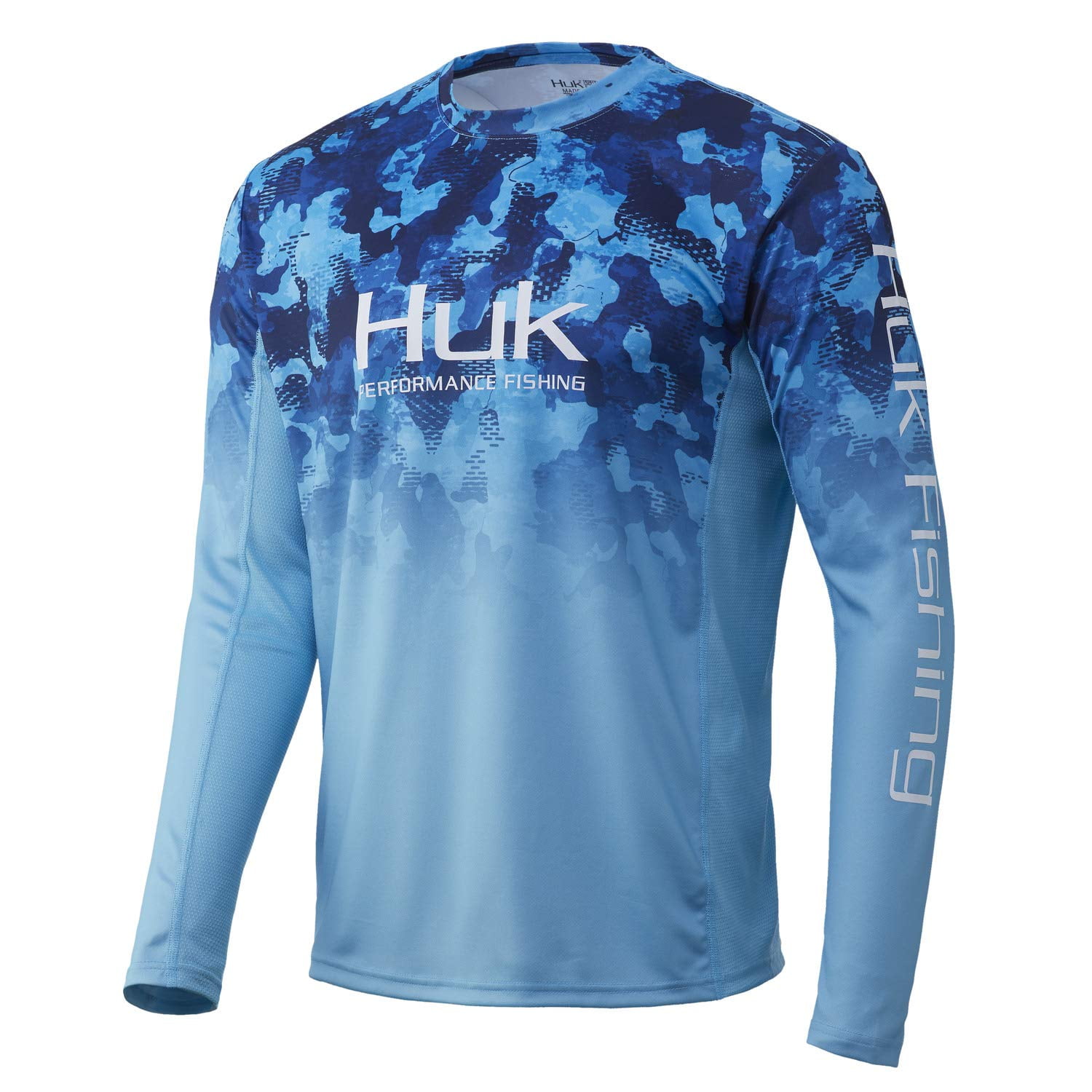 Huk Men's Pursuit Vented Long Sleeve Performance Shirts (Deep Cobalt, Small)  