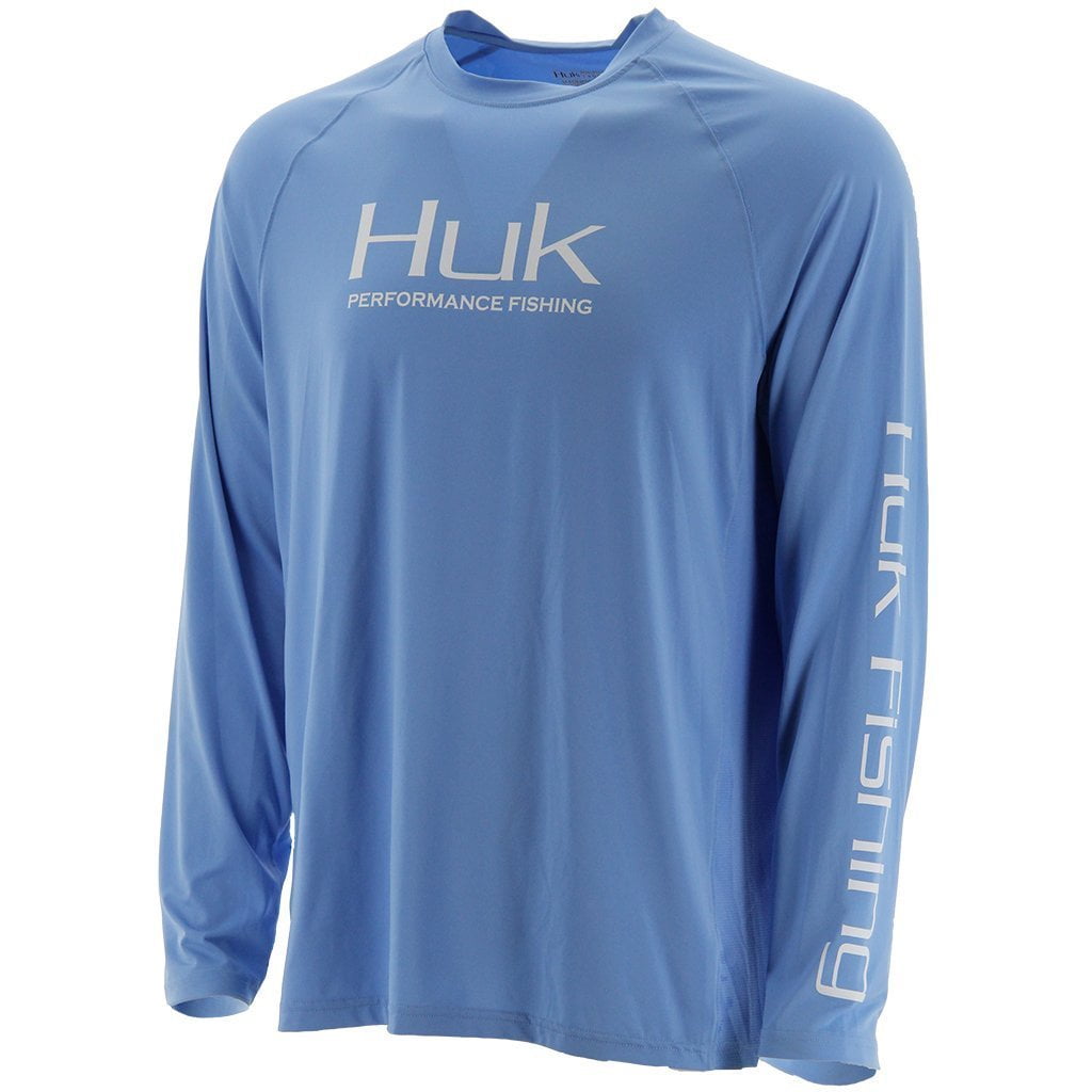Huk Men's Pursuit Vented Long Sleeve Shirt H1200150 (Carolina Blue, X ...