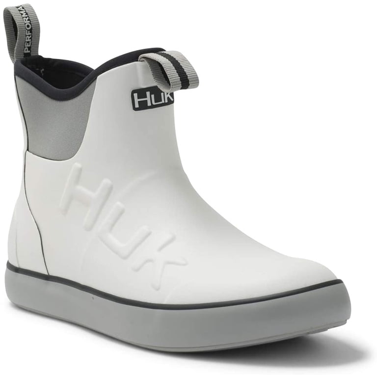 HUK Rogue Wave Waterproof Deck Boots – White – Men’s NWOT Rogue Wave White Deck Boots | White Rubber Fishing Boots main image 3