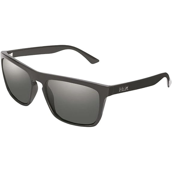 Huk Men's Siwash Polarized Sunglasses Matte Black Frame Gray Lens