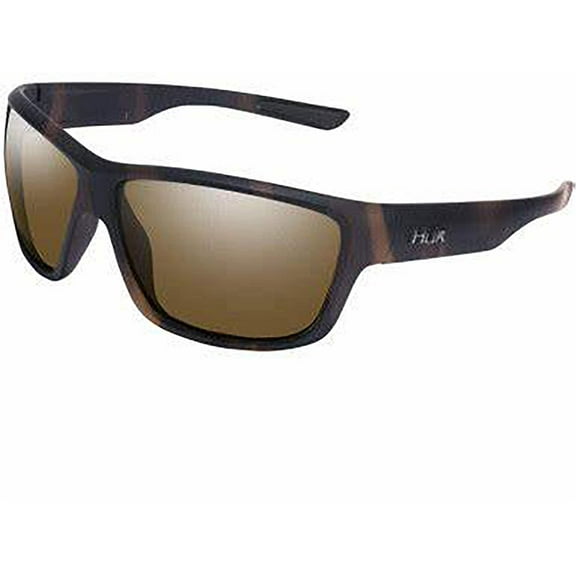 Huk Men's Spar Polarized Sunglasses Tort Frame Brown Lens