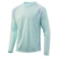thumbnail image 1 of Huk Men's Strike Solid Seafoam XX-Large Long Sleeve Shirt, 1 of 2