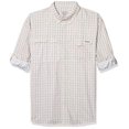 thumbnail image 1 of Huk Men's Tide Point Long Sleeve Shirt Performance Button Down, Seashell Pink-Fish Plaid, Small, 1 of 5