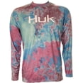 thumbnail image 1 of Huk Men's Tie Dye Pursuit Blue Radiance XX-Large Long Sleeve Performance Shirt, 1 of 2