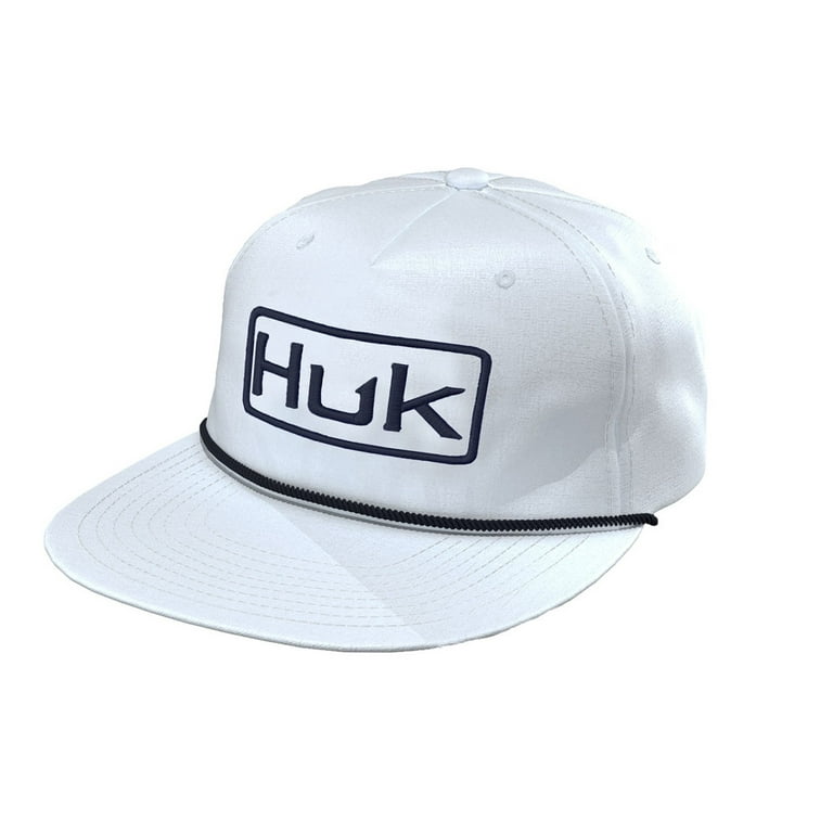 Huk Mens Captain Huk Rope Hat Hat, Adult, White, One Size