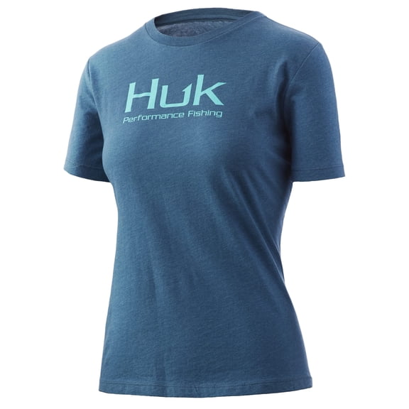 Huk Performance Fishing Crew (Logo - Deep Lake Heather, X-Small)