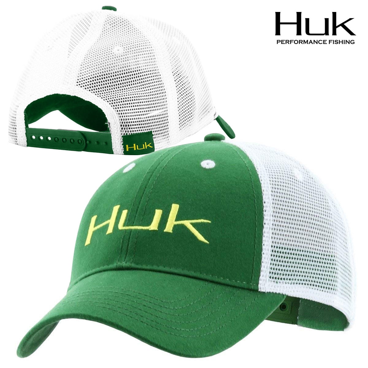 Husk Caps HUK Logo Trucker Cap (Tree Frog Green) - Walmart.com