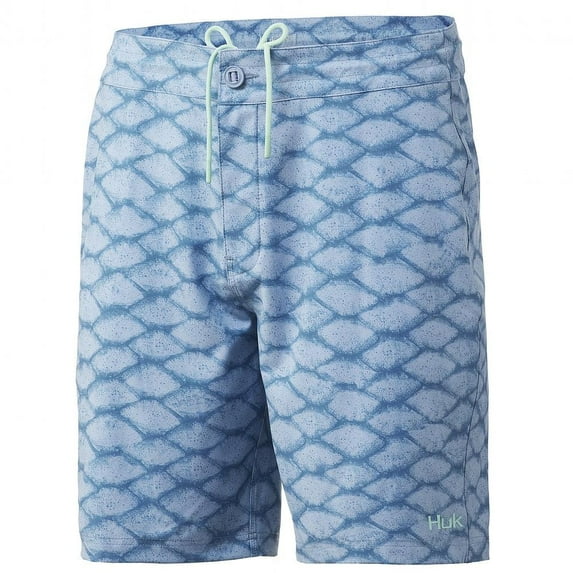 Huk Pursuit Scaled Dye Boardshort Blue Fog, 42 Shorts