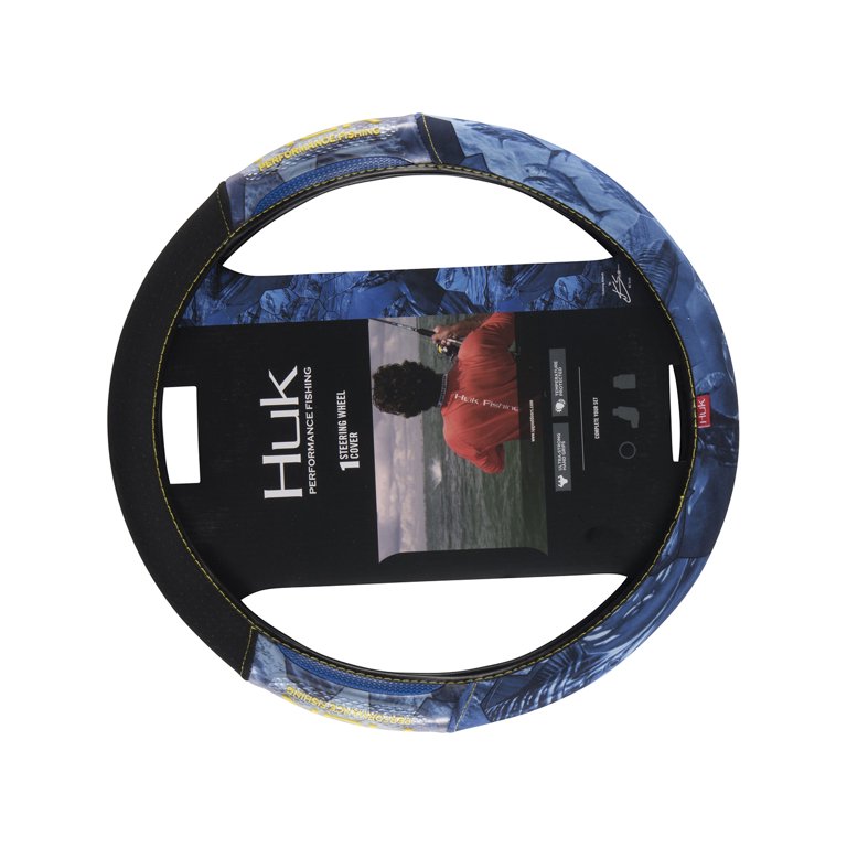 Huk Steering Wheel Cover, Blue/Yellow 