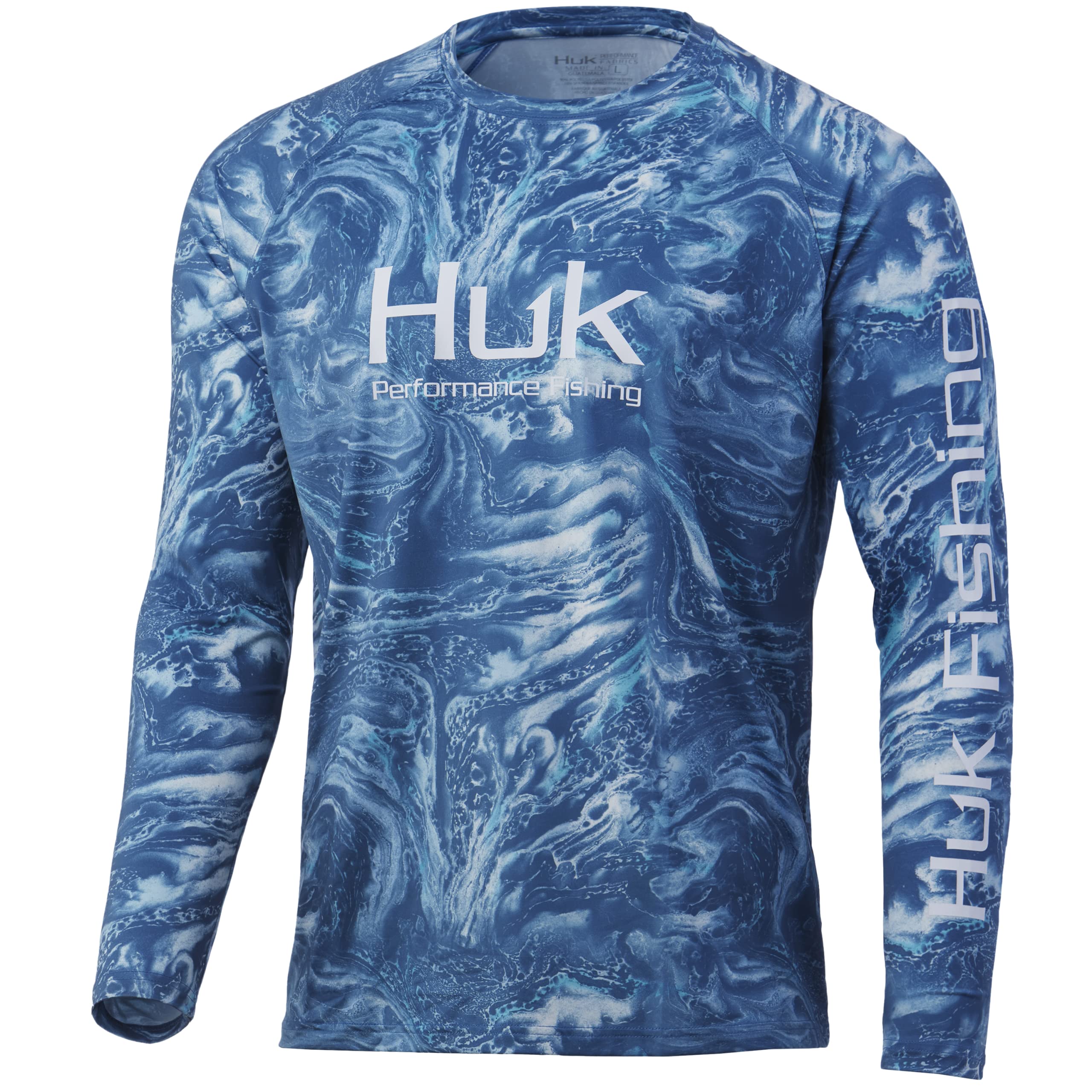 Huk Performance Fishing Stone Shore Pursuit LS Tee Volcanic Ash - XXL 