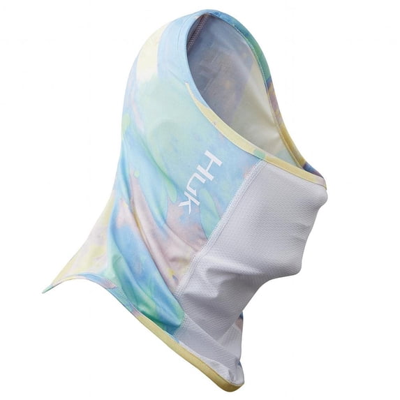 Huk Tie Dye Fishing UV Face Protection Mask Gaiter, One Size (Tie Dye - Electric Green, 1)