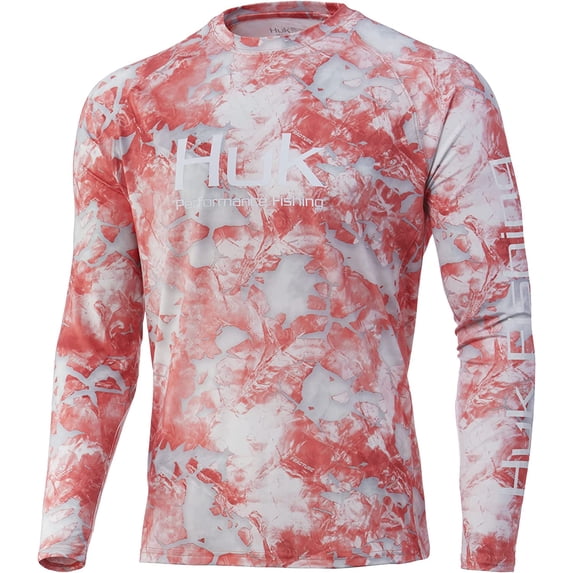 Huk Vented Mossy Oak Fracture Pursuit Ls (Mossy Oak Sockeye, XX-Large)