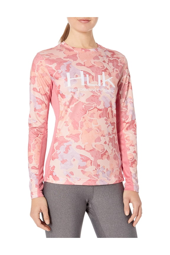 Women's Icon X Camo Long Sleeve Performance Shirt (Lanier, Large)