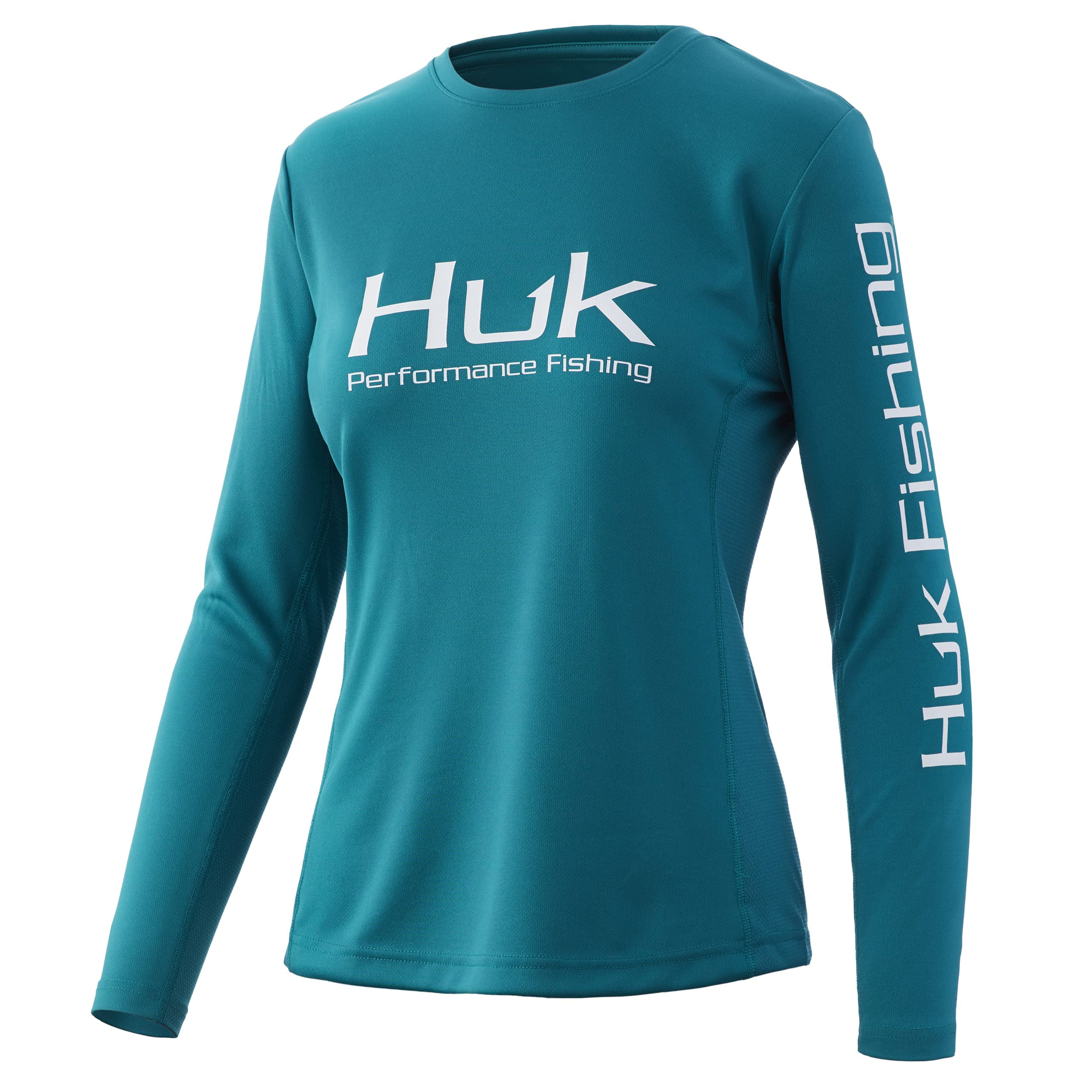 Huk Women's Icon X Long Sleeve Performance Shirt (Deep Lake, X-Small)